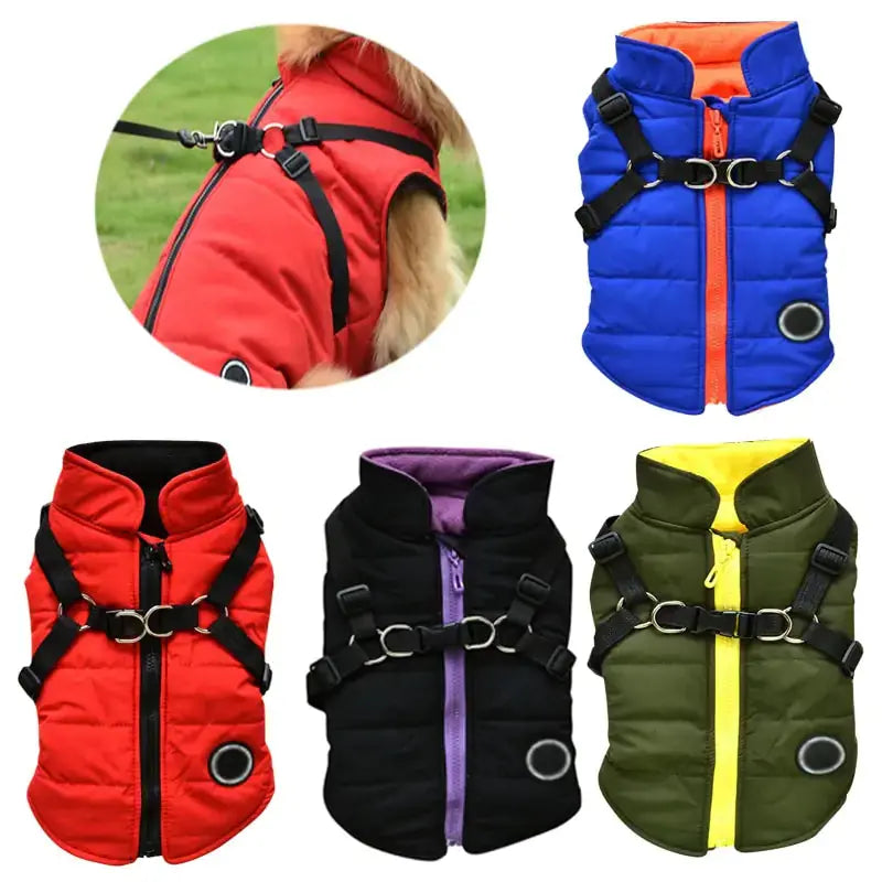 Waterproof Pet Coat with Harness - Paw Needs Love